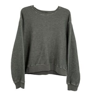 Marine Layer Women's‎ Knit Pullover Sweatshirt Olive Green Size Large